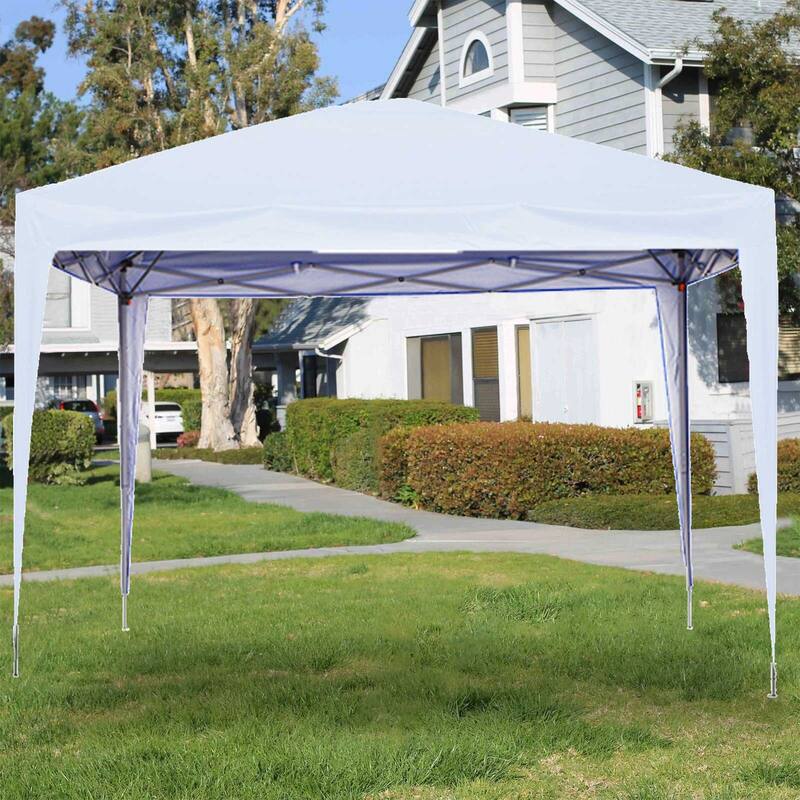 Ainfox 10 x 10 ft Pop-Up Canopy Tent Gazebo for Party Garden - White