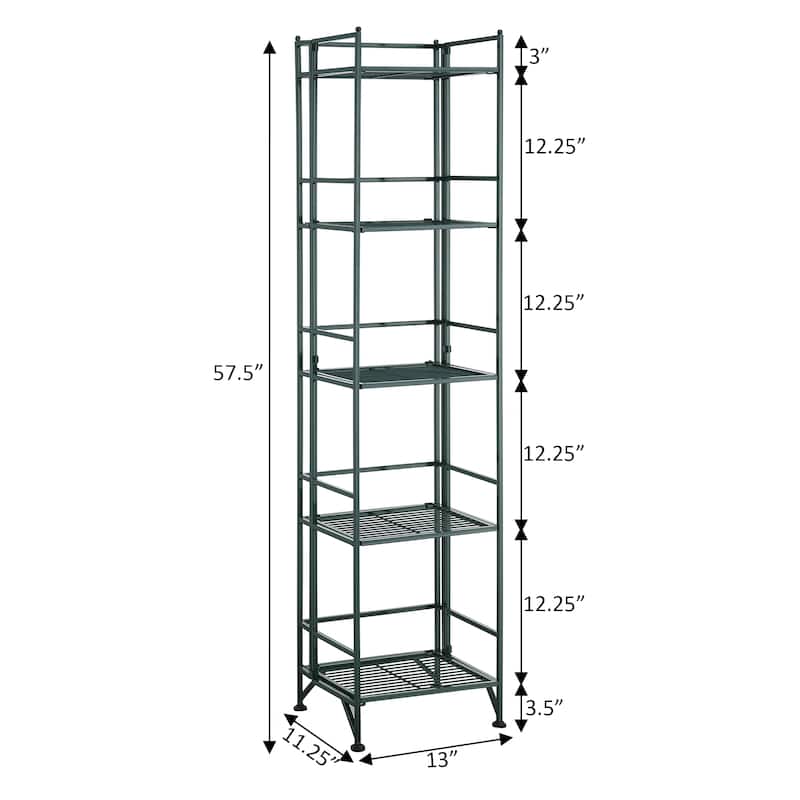 Convenience Concepts Xtra Storage 5 Tier Folding Metal Shelf