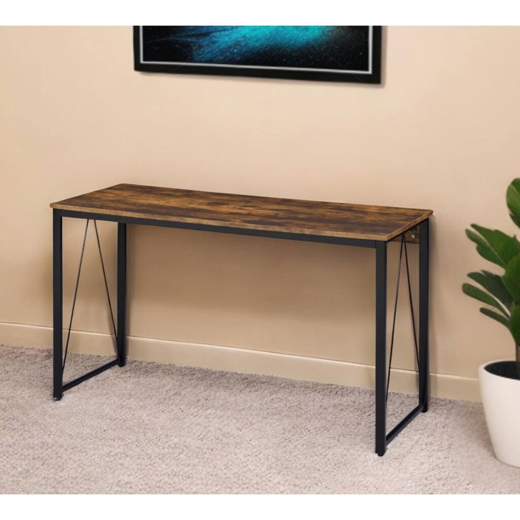 47" Brown and Black Writing Desk