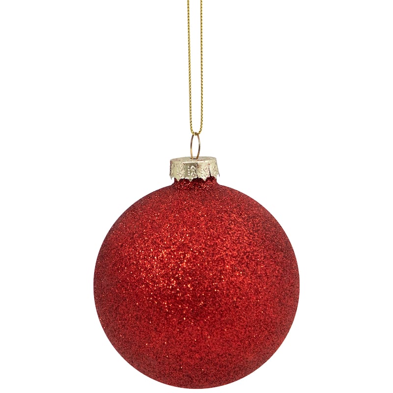 Mercury Style Onion and Ball Glass Christmas Ornament Set - 3" - Red - 12ct