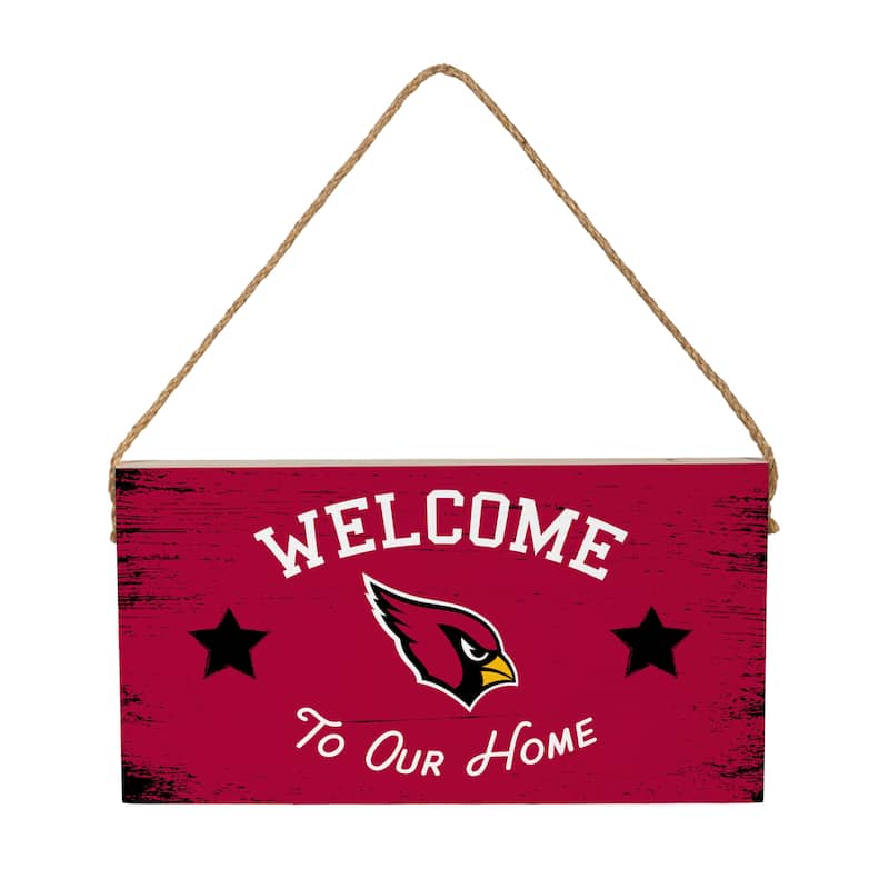 Arizona Cardinals Wooden Door Decor Wall Sign - Multi-Color