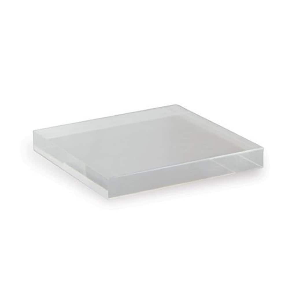 Artissance 4"W Acrylic Square Base, Home Accent Art Décor - Min 2 - 4" L x 4" W x 2" H