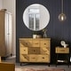 preview thumbnail 5 of 14, Design House 28-Inch Kenna Modern Metal Round Decorative Wall Accent Mirror Gold - Single