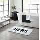 preview thumbnail 14 of 59, Jean Pierre Novelty Cotton Bath Rug - 21"x34" - "His" & "Hers"