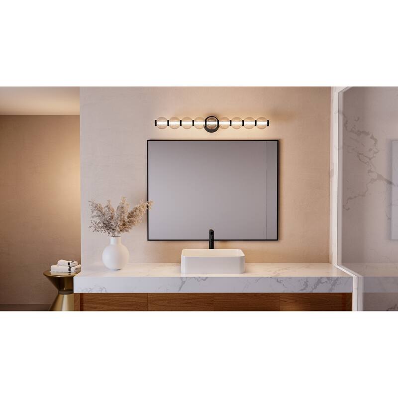 Elway Integrated LED Matte Black Bath Light