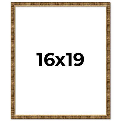 16x19 Frame Gold Kingsley Distressed Solid Wood Picture Frame Width