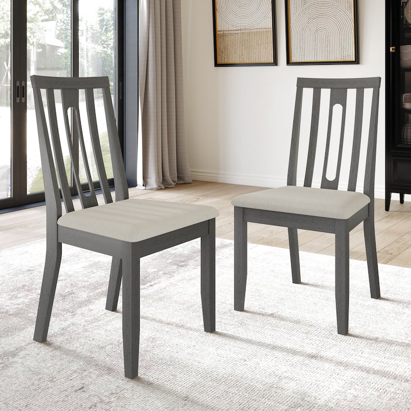 CraftPorch Contemporary Wooden Dining Chairs (Set of 2) - N/A