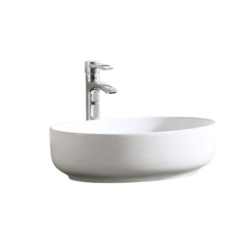 Fine Fixtures White Vitreous China 20-inch Thin Edge Vessel Sink