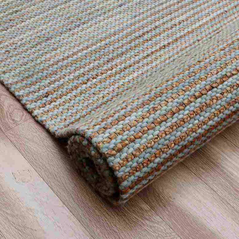 Sevita Stripe Natural Jute and Wool Blend Indoor Area Rug