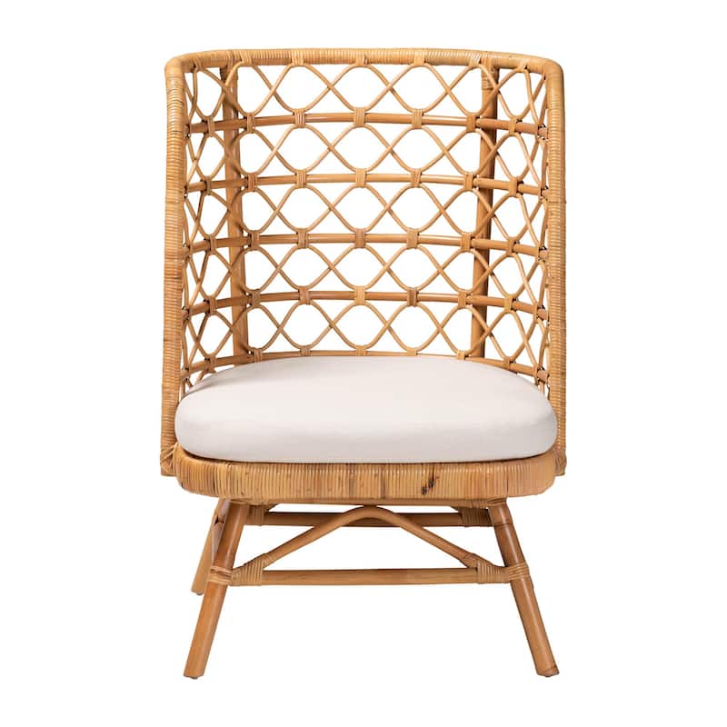 Tania Bohemian Light Honey Rattan Accent Chair