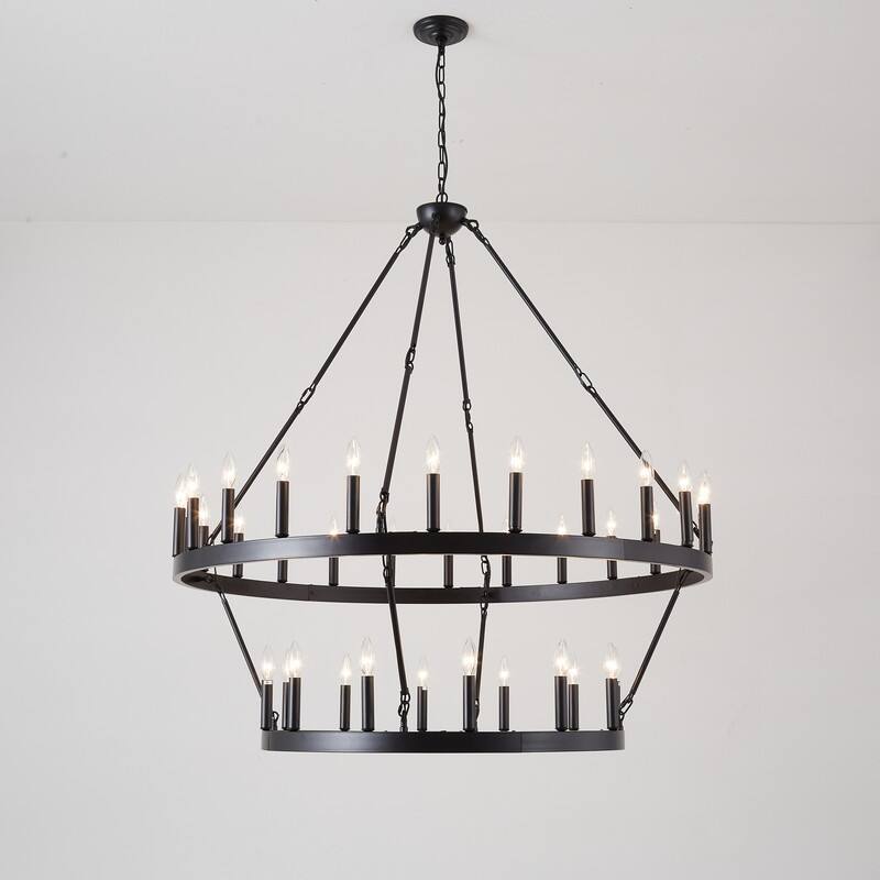 Wagon Wheel Chandelier Collection - Rustic Farmhouse Lighting for Every Space
