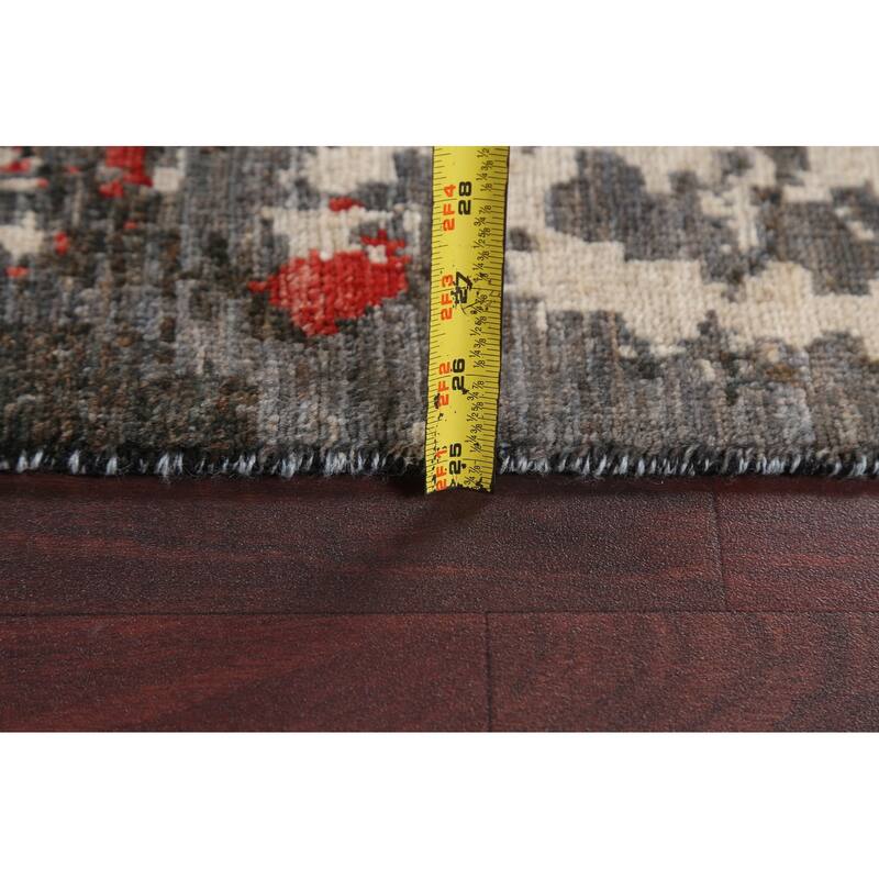 Vegetable Dye Wool/ Silk Modern Abstract Area Rug Hand-knotted Carpet - 6'6" x 9'8"