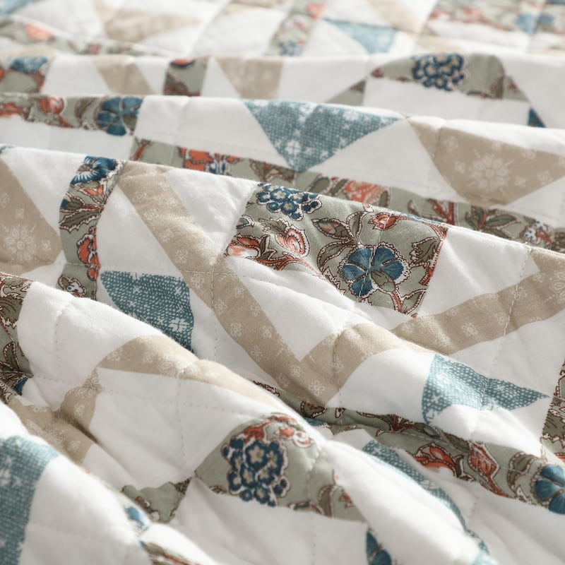 Wrangler Annie Cotton Reversible Blue Quilt Set