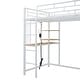 preview thumbnail 56 of 61, Loft Metal Bed with Desk,Shelves,Power Outlet,LED Light and Wardrobe