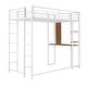 preview thumbnail 4 of 58, Twin Size Metal Loft Bed With 2 Shelves And 1 Desk,2 Built-in Ladders,Solid Construction