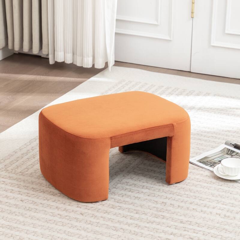 SEYNAR Modern Velvet Rectangle Accent Ottoman