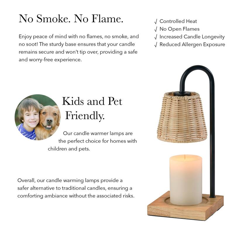 Ridgley Candlewarmer Lamp with Timer - Dimmable Wax Melt Heater, 3 Lighting Modes & Auto Shutoff