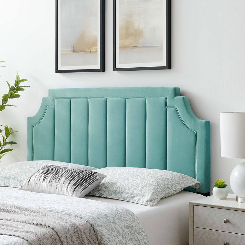 Alyona Channel Tufted Performance Velvet Full/Queen Headboard