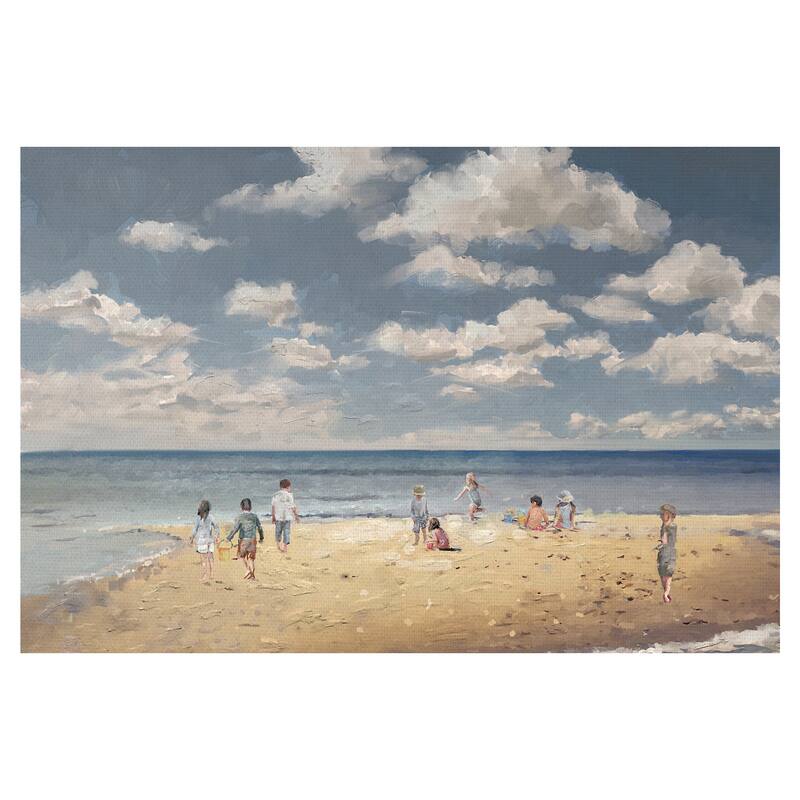 Beach Play by Studio Arts Canvas Art Print