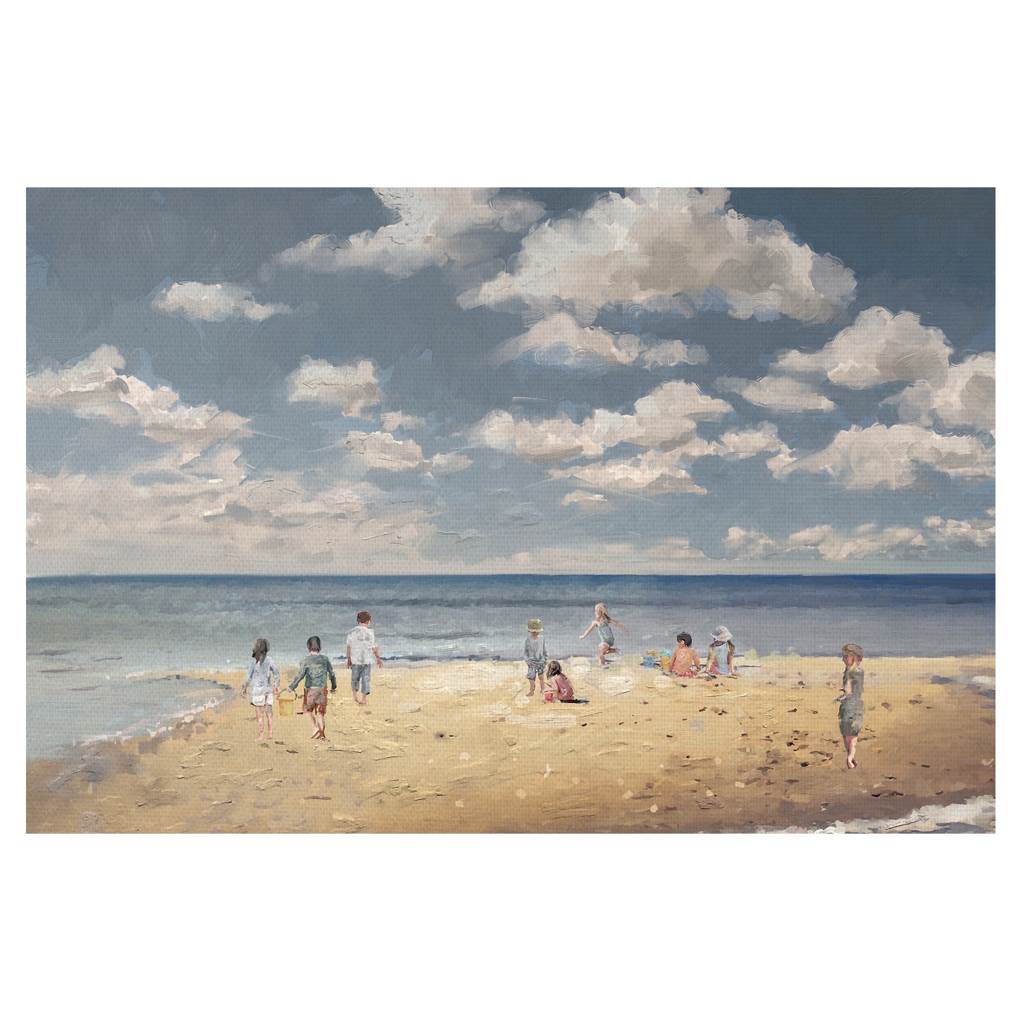 Beach Play by Studio Arts Canvas Art Print