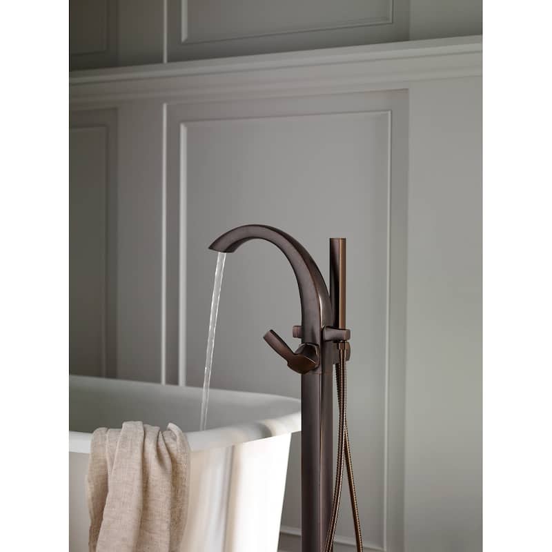 Moen Voss Floor Mounted Tub Filler with Riser and Built-In Diverter -
