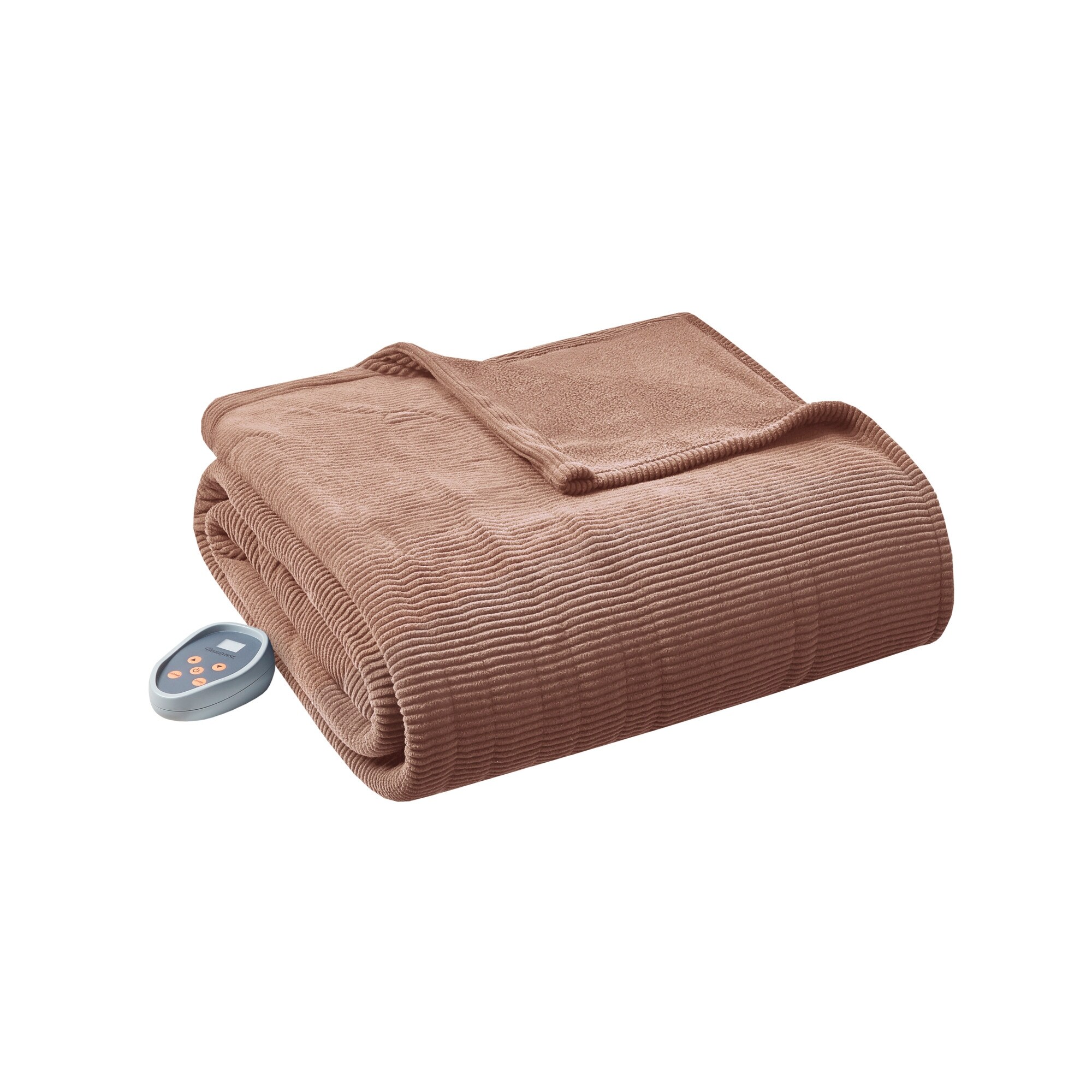 Beautyrest Ribbed Microfleece Full size Heated Blanket Bed Bath