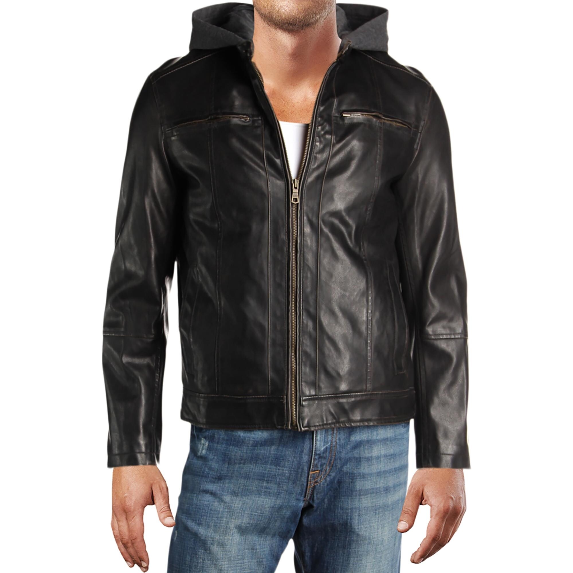 Shop Tommy Hilfiger Mens Bomber Jacket Winter Faux Leather