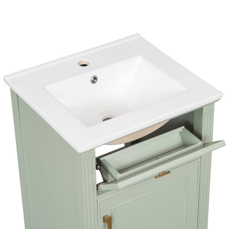 20"Freestanding Bathroom Vanity with Ceramic Sink