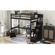 preview thumbnail 3 of 24, Twin Size Loft Bed with Storage Staircase and Built-in Desk, Space-Saving Design, Solid Wood Frame