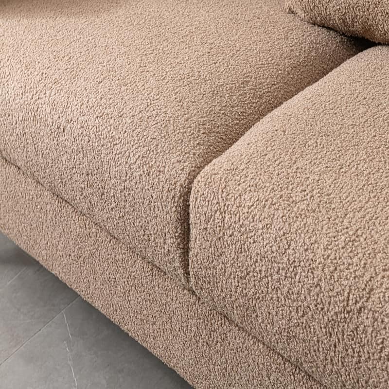 Velvet Upholstered Sofa,Gold Metal Legs,Pillows Included,Living Room