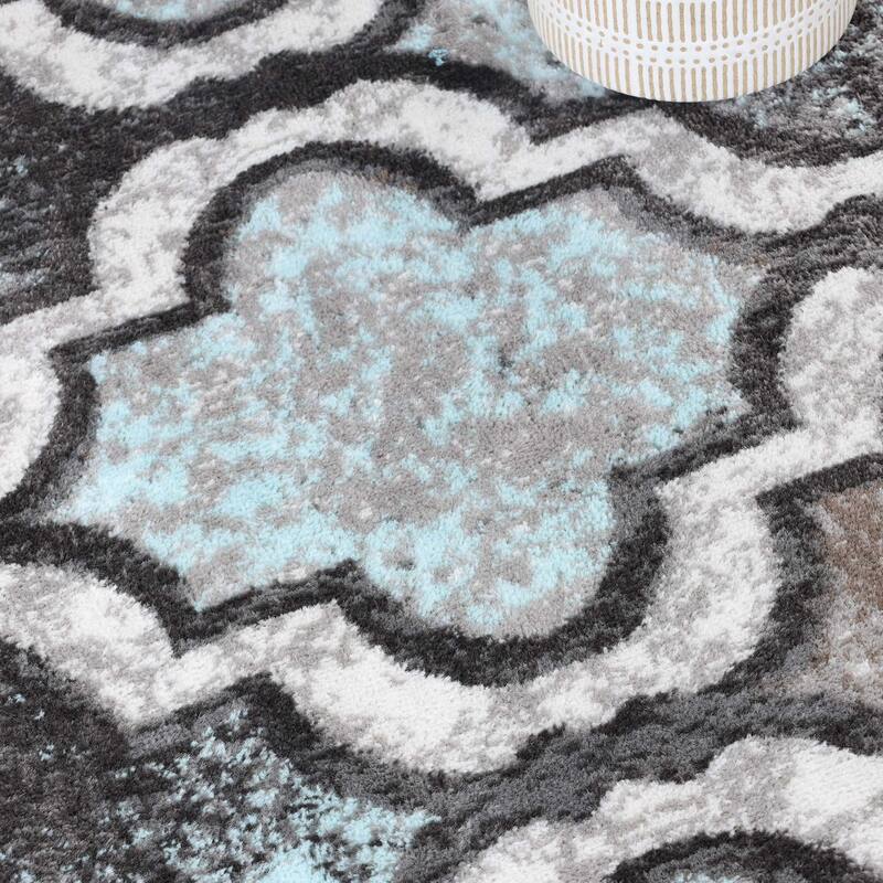 Superior Viking Contemporary Geometric Trellis Indoor Runner or Area Rug