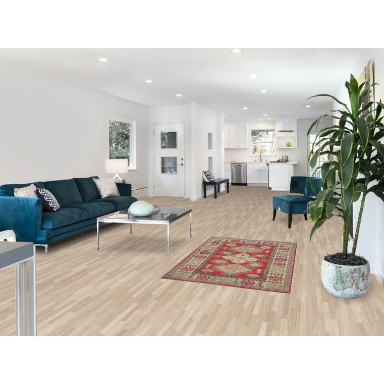 Kazak Accent Rug Handmade Traditional Red Wool Carpet - 3'2" x 4'11"