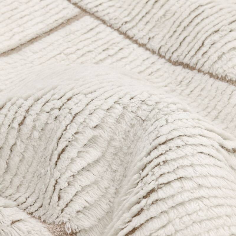 Contemporary Solid Ivory Area Rug