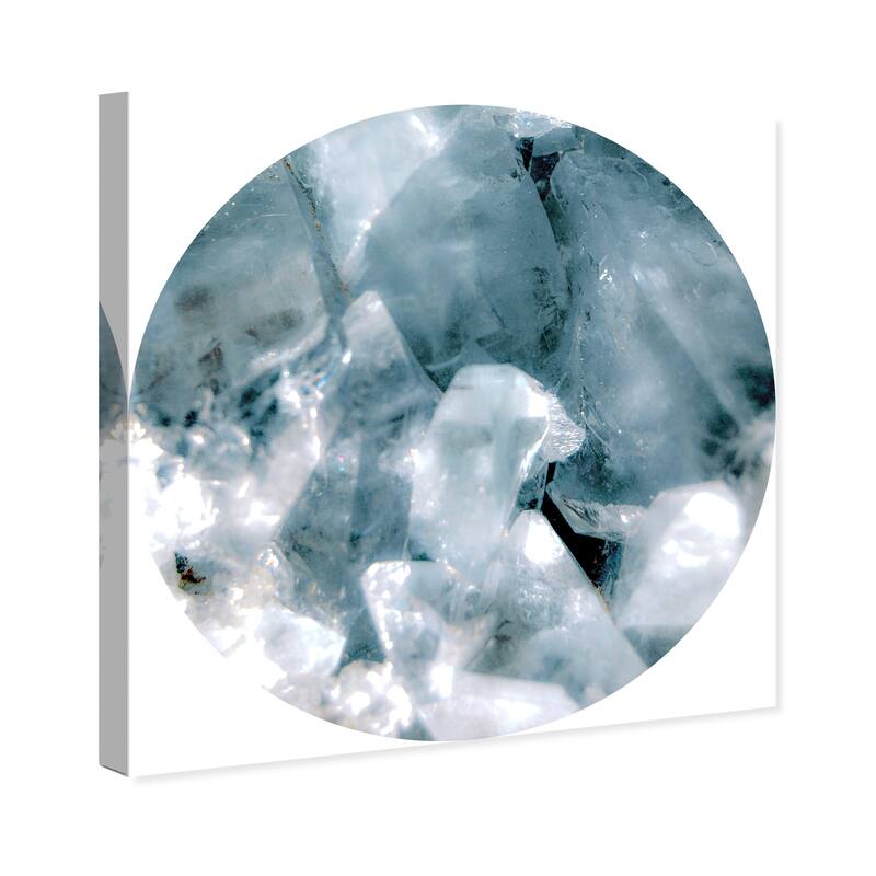 Wynwood Studio Prints Abstract Celestite Cluster Blue and Transitional Wall Art Canvas Print