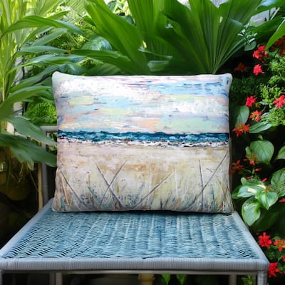Magnolia Casual Outdoor Pillow Coastal Landscape 2 13x18
