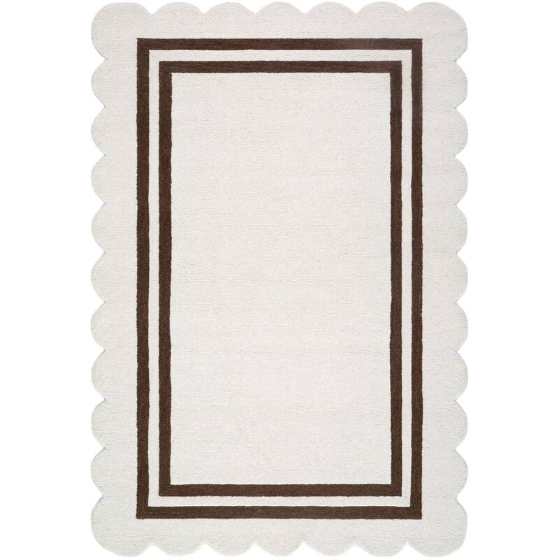 Livabliss Scalloped Modern & Contemporary Area Rug