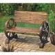preview thumbnail 2 of 0, Wagon Wheel Bench - 42.2" x 21" x 31"