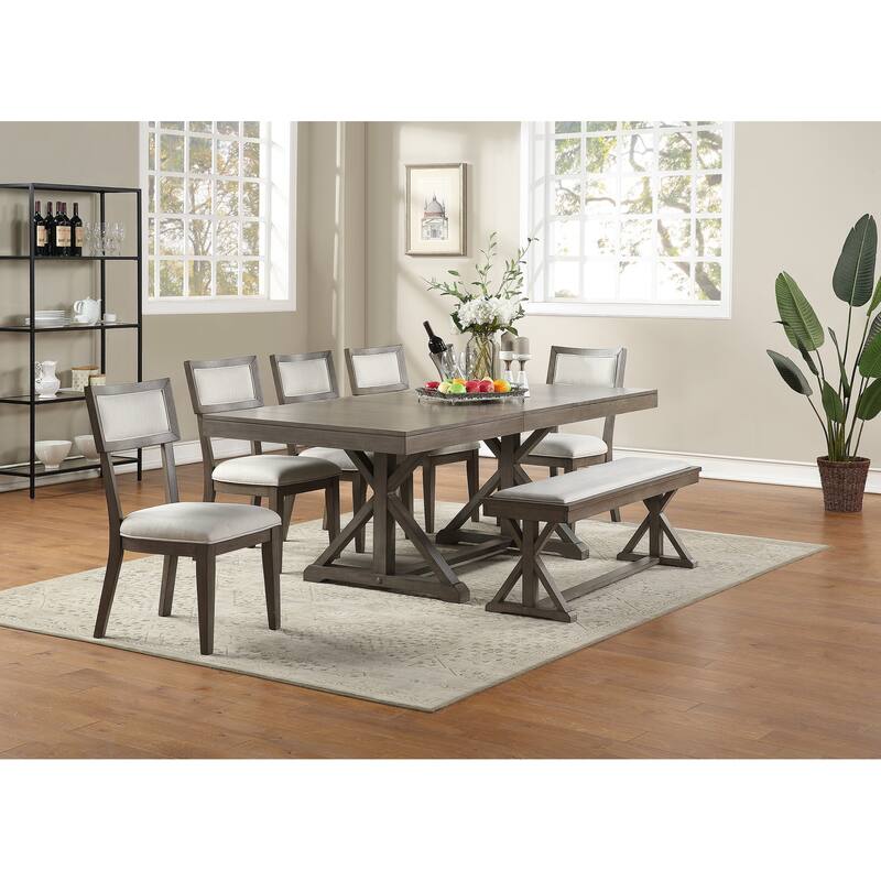 Solid wood Veneer Dining Room 1pc Bench