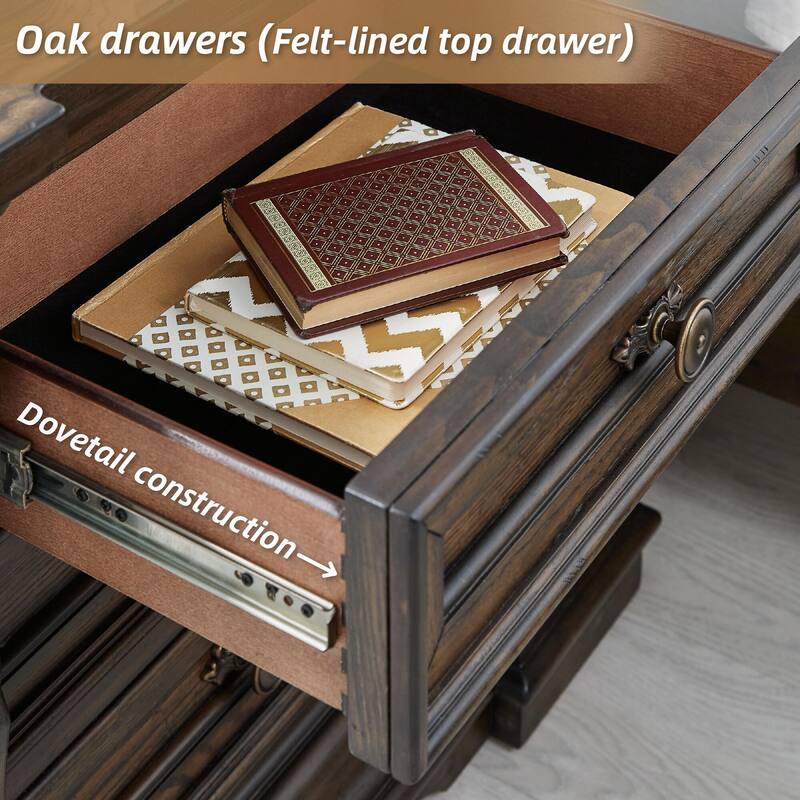 Signature Design by Ashley Maylee Dark Brown Dresser and Mirror