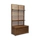 preview thumbnail 10 of 12, Roomfitters Outdoor Storage Bench with Back Rack, Solid Wood Patio Deck Box with Shelves for Garden or Porch, Teak