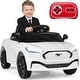 preview thumbnail 5 of 38, Gymax Licensed Ford Mach E Electric Vehicle w/Parent Control LED White