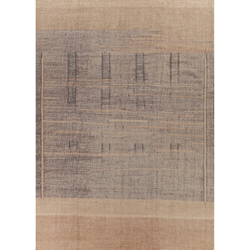 Hand Woven Oriental 100% Jute Carpet Southwestern Modern Purples Kilim Area Rug - 13' 1'' X 10' 6''