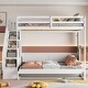 preview thumbnail 22 of 37, Full Over Full Size Murphy Bed with Hydraulic Lift & Desk Design, Gray