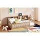 preview thumbnail 4 of 37, Twin XL Size Wood Daybed with Bedside Storage Cabinets, Modern Kids Floor Bed Frame with Charging Station