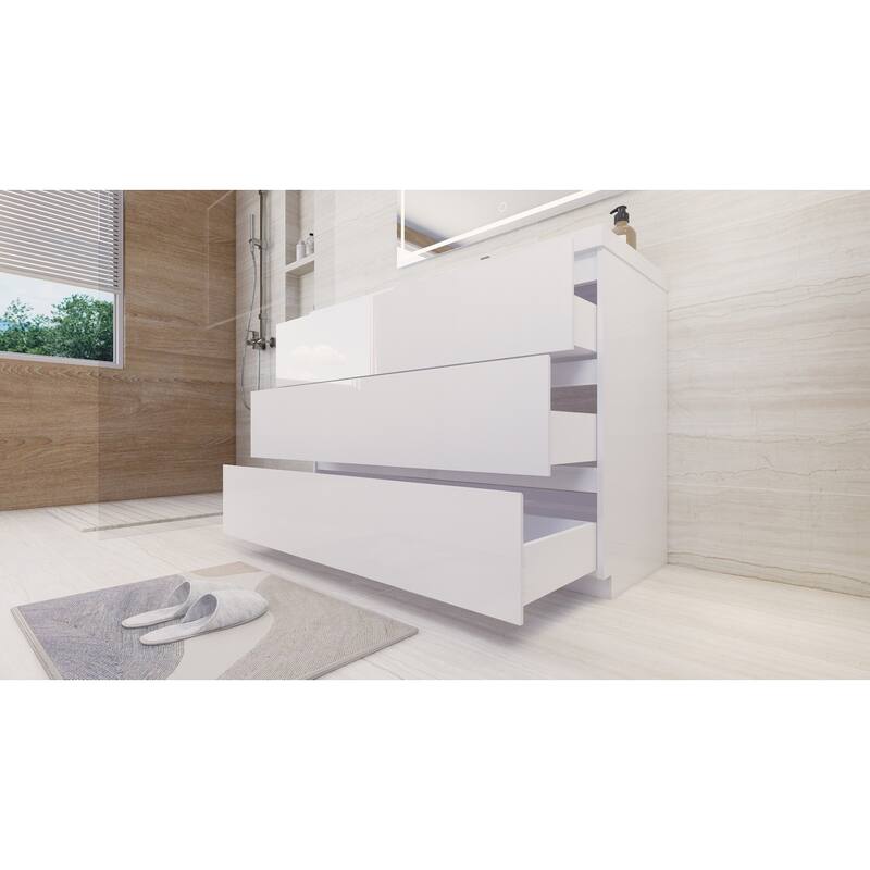 Aron 48'' Freestanding Vanity with Reinforced Acrylic Sink