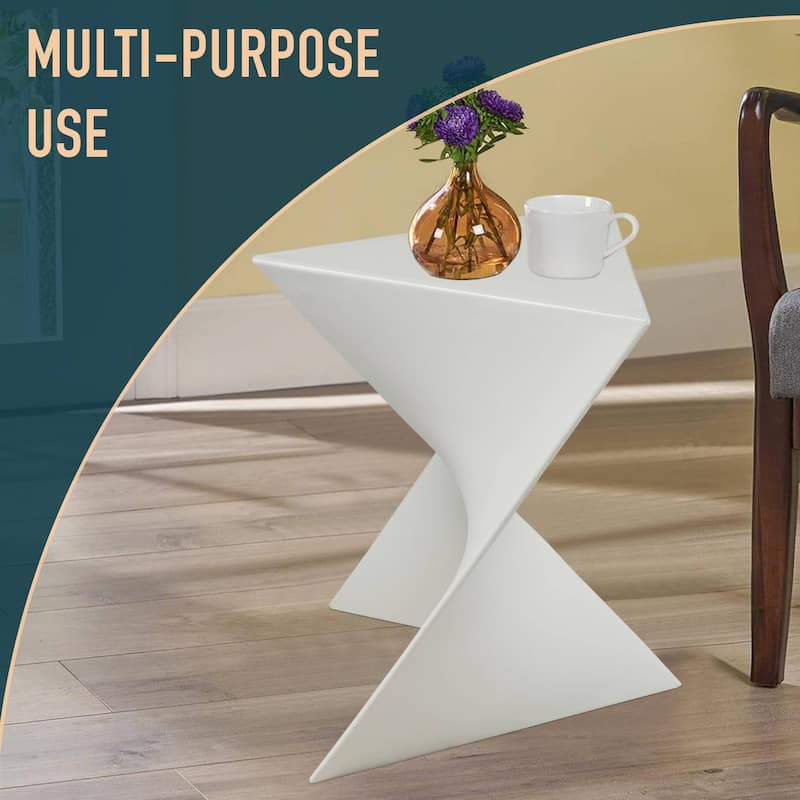 LeisureMod Randolph Modern Side Table - Grey - 15.5 x 17 x 17