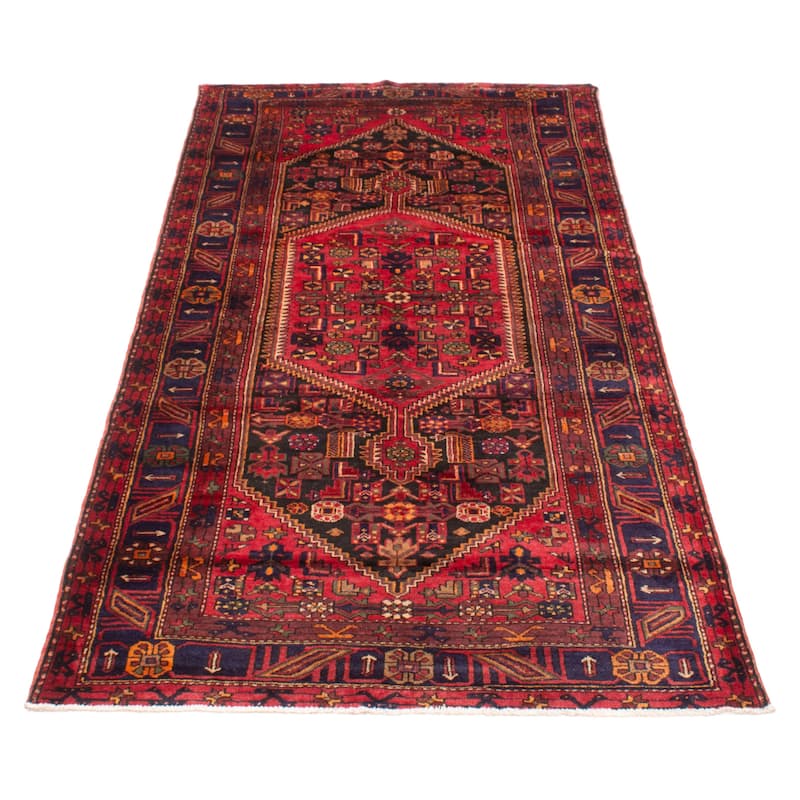 ECARPETGALLERY Hand-knotted Andelz Red Wool Rug - 4'11 x 9'6