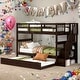 preview thumbnail 1 of 44, Twin-Over-Twin Bunk Bed with Twin size Trundle for Bedroom, Dorm, Adults Espresso