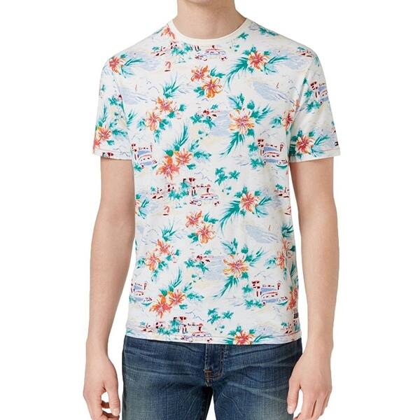 Shop Tommy Hilfiger White Mens Size 2xl Tropical Floral Tee T