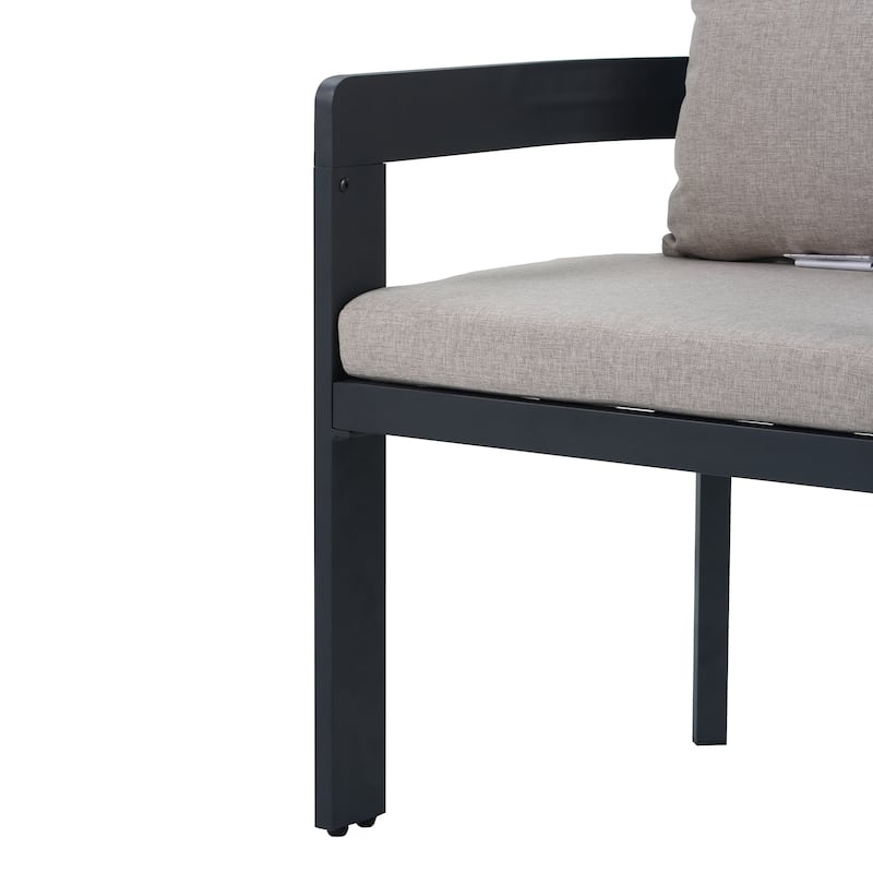 GDFStudio - Elko Aluminum Dining Chair with Cushion Set of 2